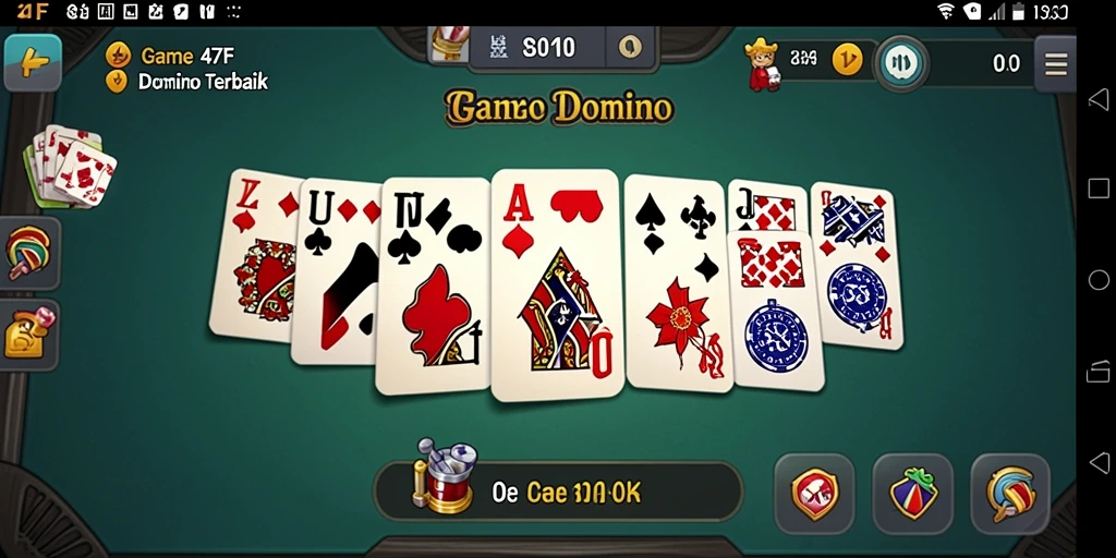 Menampilkan gameplay seru dari game Domino 47F.