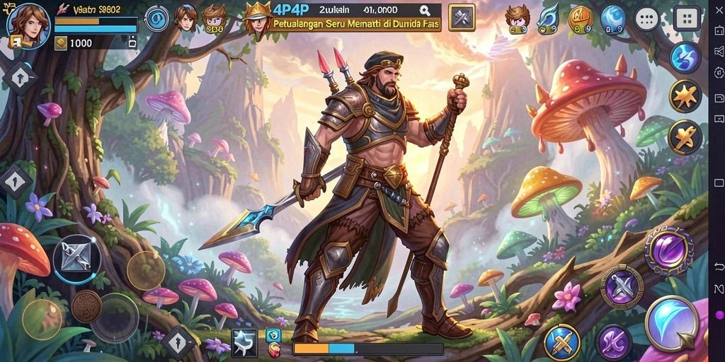 Tampilan menarik dari gameplay 4P4P yang memukau dan penuh tantangan.