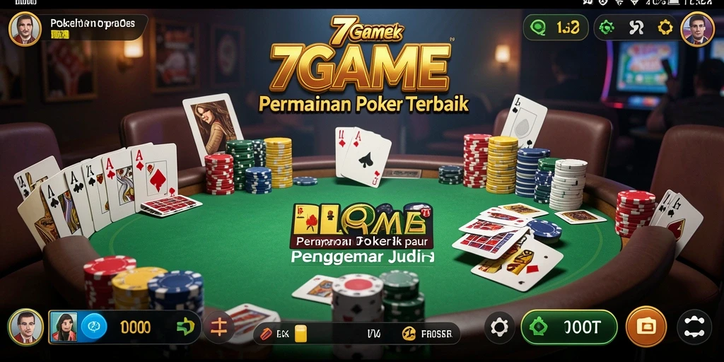 Screenshot dari permainan Poker yang intens dan menarik dalam 7GAME.