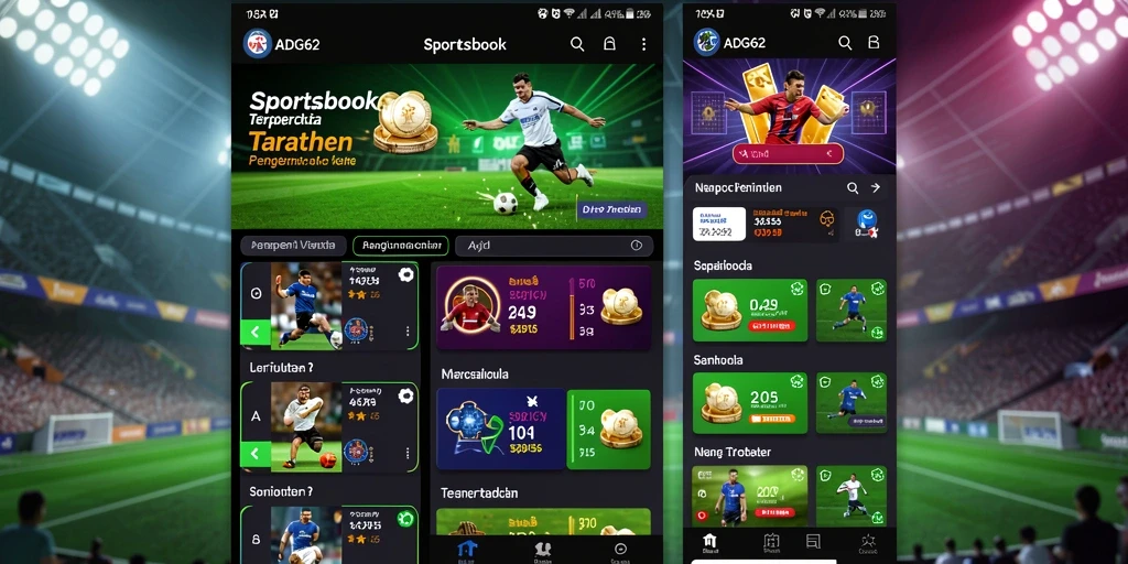 Tampilan antarmuka menarik dari gameplay Sportsbook ADG62.