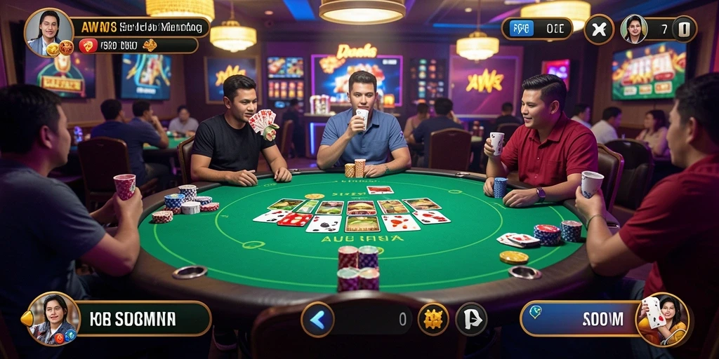 Gameplay Poker di AW8 yang menegangkan dan interaktif.