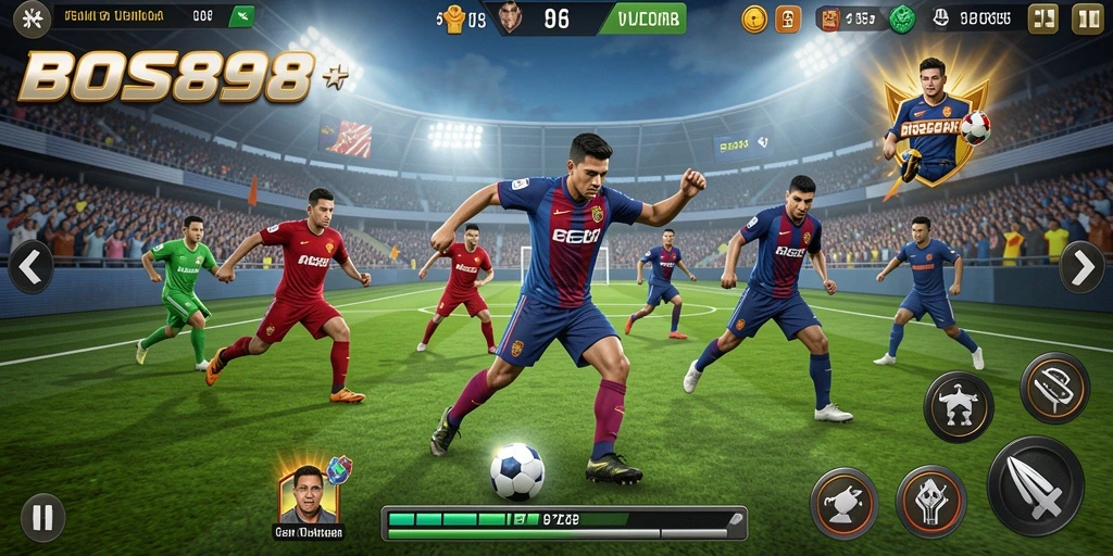 Tampilan gameplay seru dari BOS898 dalam aksi olahraga.