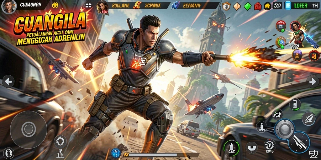 Tangkapan layar gameplay <strong>CUANGILA</strong> yang menunjukkan aksi mendebarkan.