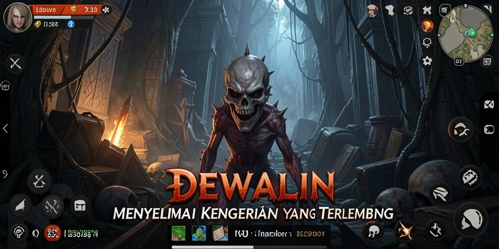 Tampilan mencekam dari gameplay DEWALIN yang membuat jantung berdebar.