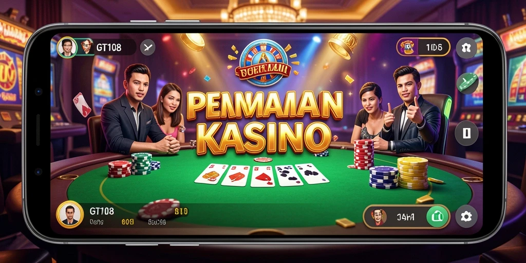 Tangkapan layar gameplay kasino dari GT108, menampilkan suasana permainan yang mendebarkan.