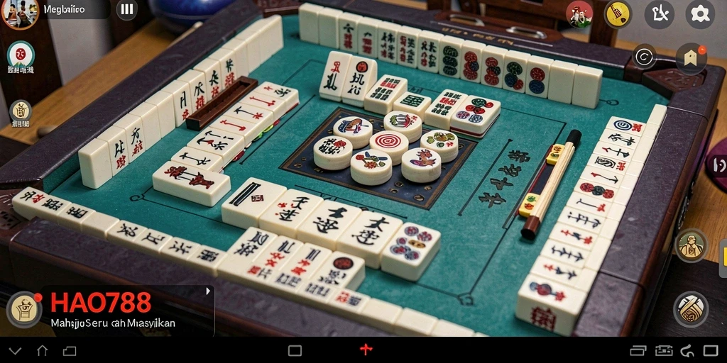 Screenshot gameplay HAO788 menampilkan suasana permainan Mahjong yang menantang.