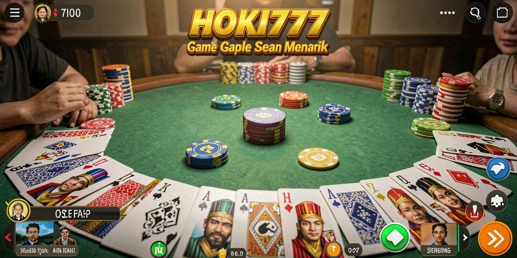 Gameplay menarik HOKI777 dengan suasana Gaple yang seru.