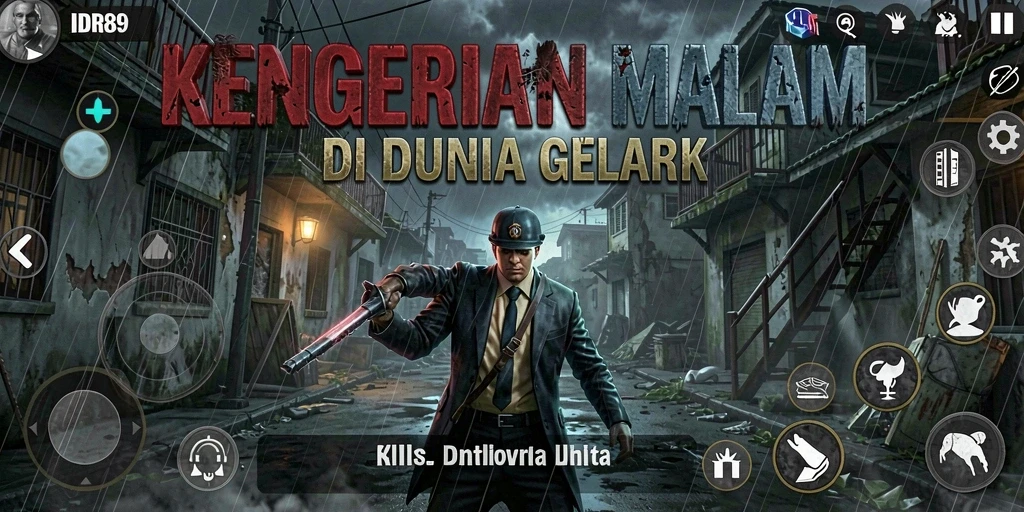 Screenshot menampilkan gameplay menyeramkan dengan suasana gelap dan menegangkan.