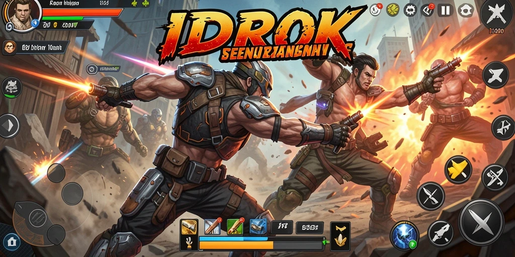 Tampilan gameplay seru dari IDROK yang penuh aksi.