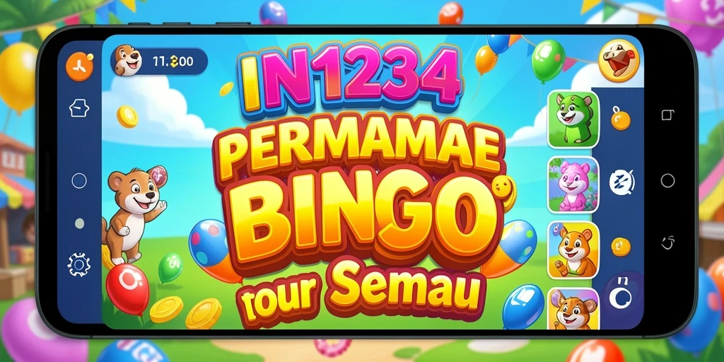 Screenshot gameplay IN1234 yang menunjukkan keseruan bermain Bingo.