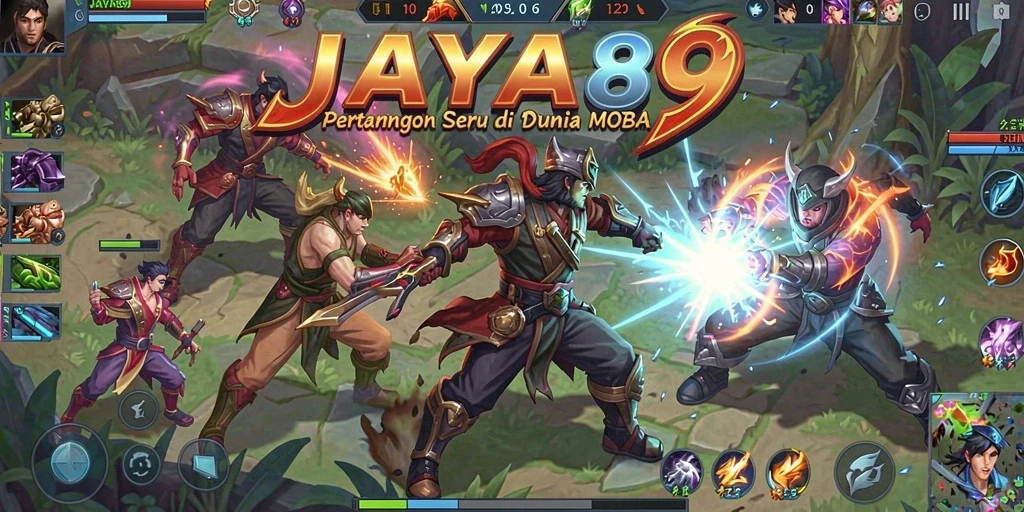 Screenshot gameplay <strong>JAYA89</strong> menunjukkan aksi seru dalam pertarungan tim.