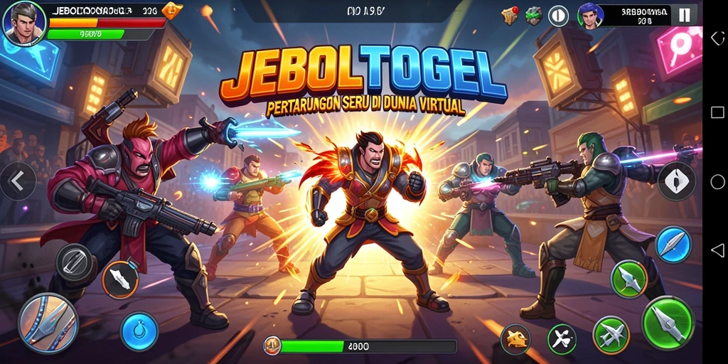 Tampilan seru pertarungan di JEBOLTOGEL dengan karakter unik.