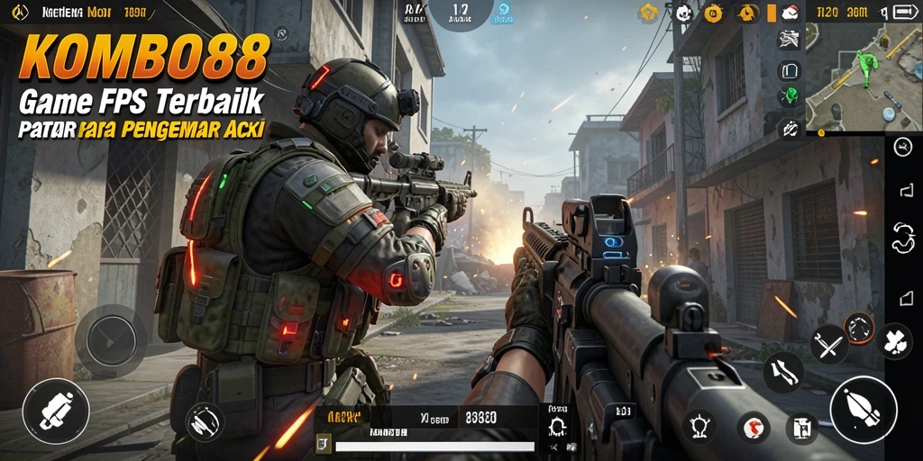 Tampilan gameplay seru dengan aksi tembak-menembak nyata.