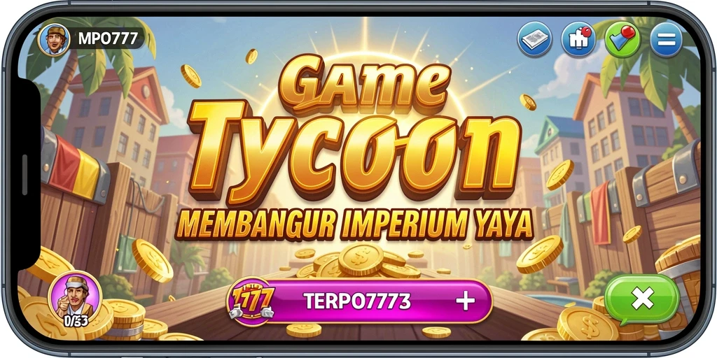Screenshot MPO777 menampilkan gameplay simulasikan bisnis yang menantang.