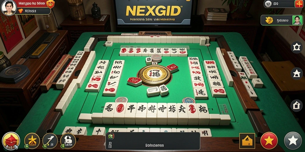 Tampilan gameplay Mahjong yang seru di NEXGID.
