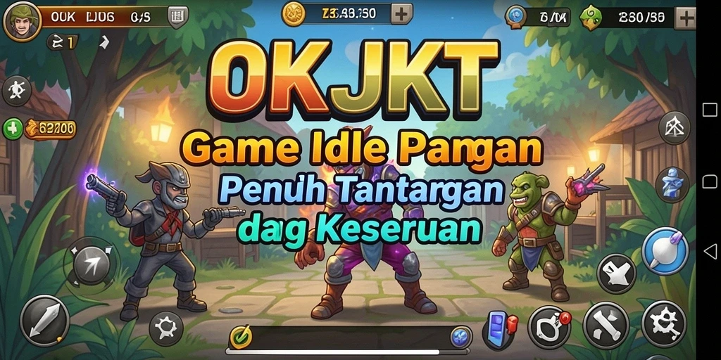 Screenshot utama OKJKT menampilkan gameplay yang menarik dan santai.