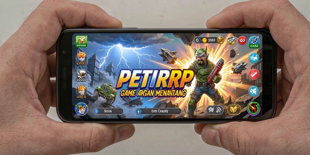Screenshot menunjukkan aksi seru gameplay dalam PETIRRP.