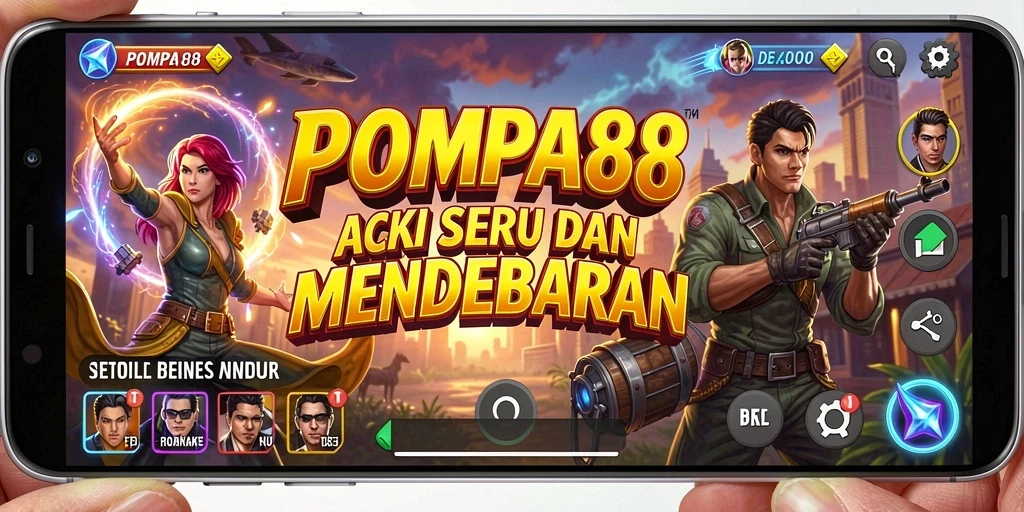 Tampilan gameplay menegangkan dalam POMPA88 yang penuh aksi.