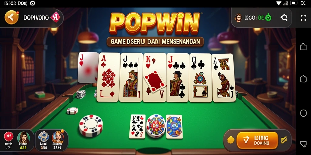 Tampilan gameplay seru dalam game Domino POPWIN.