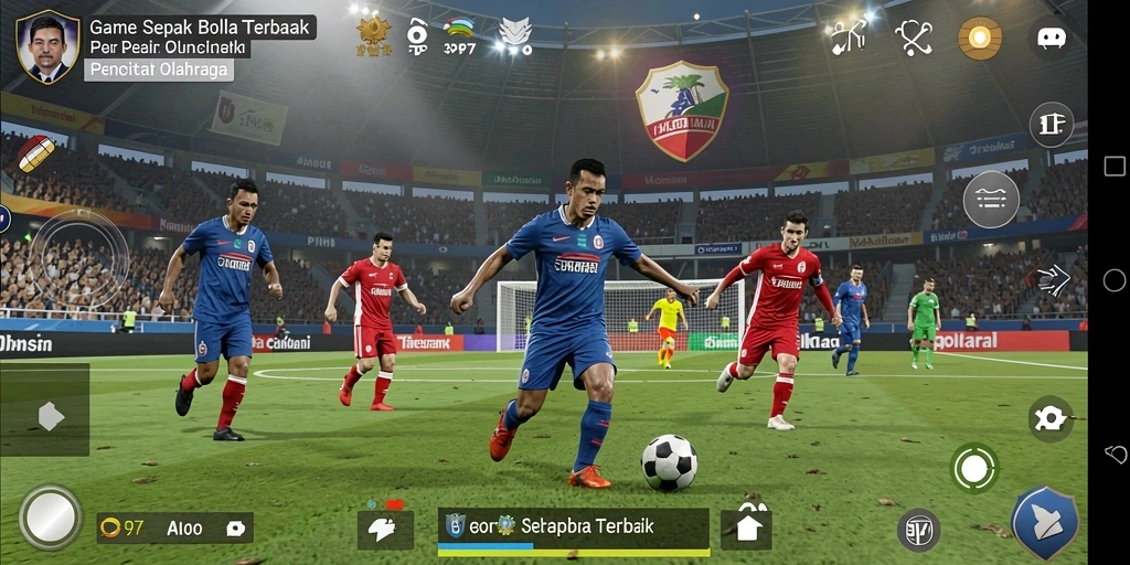 Screenshot PP7 menampilkan aksi mendebarkan di lapangan sepak bola.