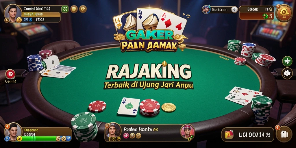 Screenshot gameplay RAJAKING menampilkan aksi seru permainan Poker.