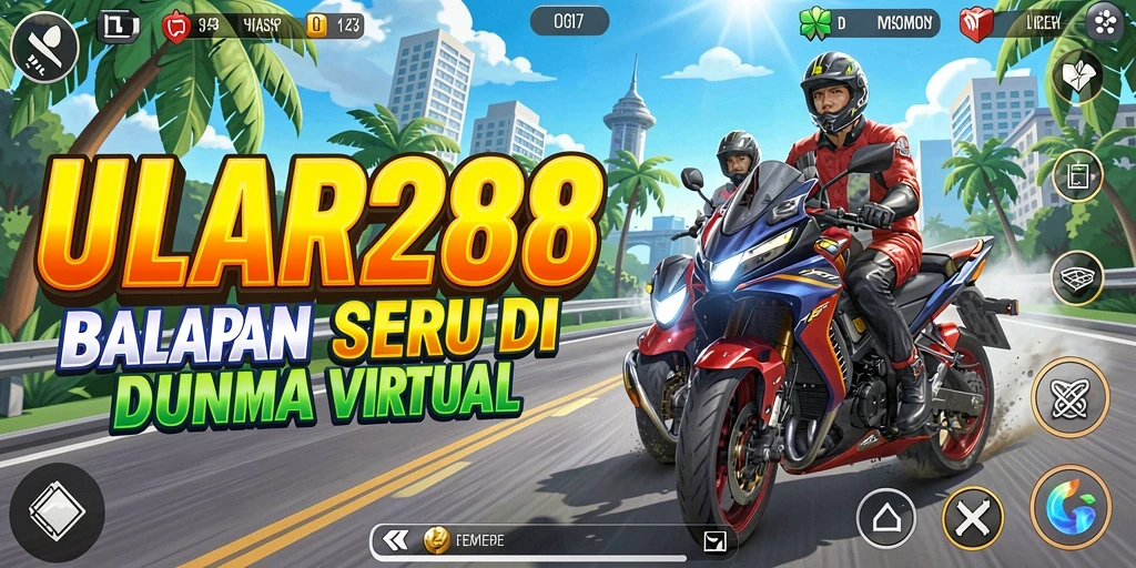 Tampilan gameplay balapan mendebarkan di ULAR288 dengan grafik yang memukau.