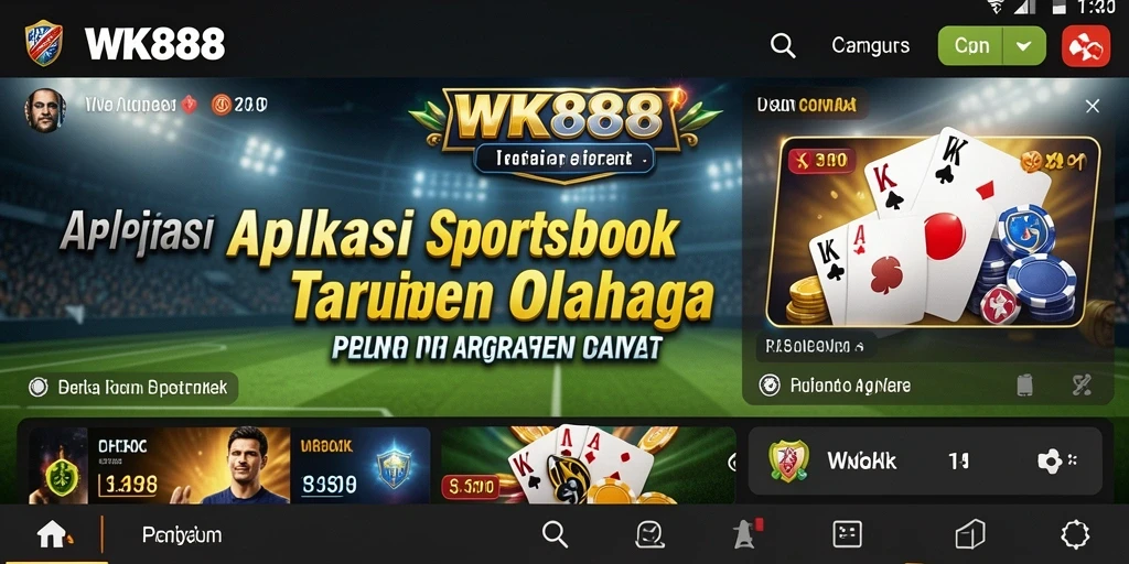 Tampilan gameplay Sportsbook yang menarik dan informatif.